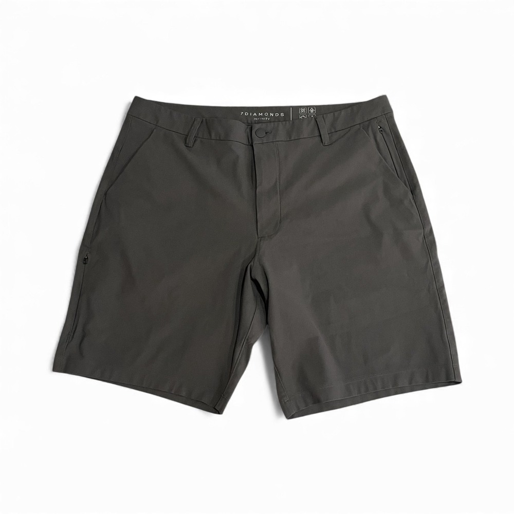 7 Diamonds Infinity Performance Golf Shorts Mens 36 Green‎ 9" Stretch